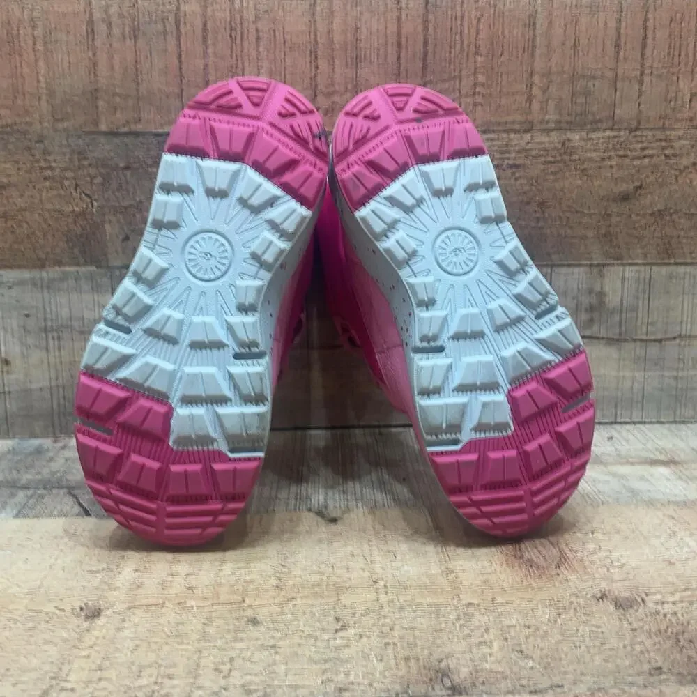 UGG Snow Boots Kids Size 1 32.5 Pink Insulated Hook & Loop Ankle Winter 1157576K